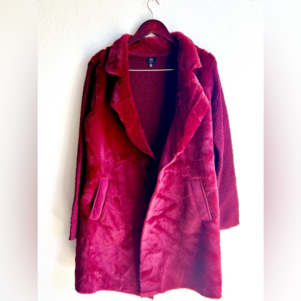 Beautiful Red Faux Fur Sweater
